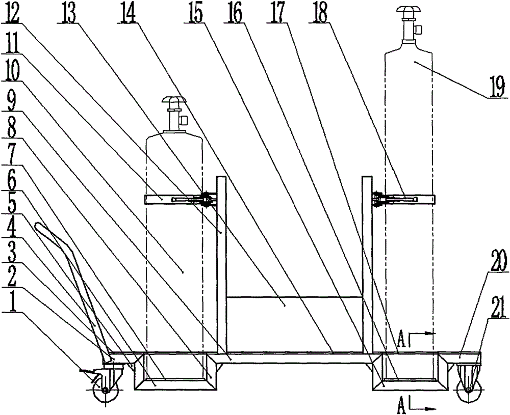 Mobile bracket of oxygen welding equipment