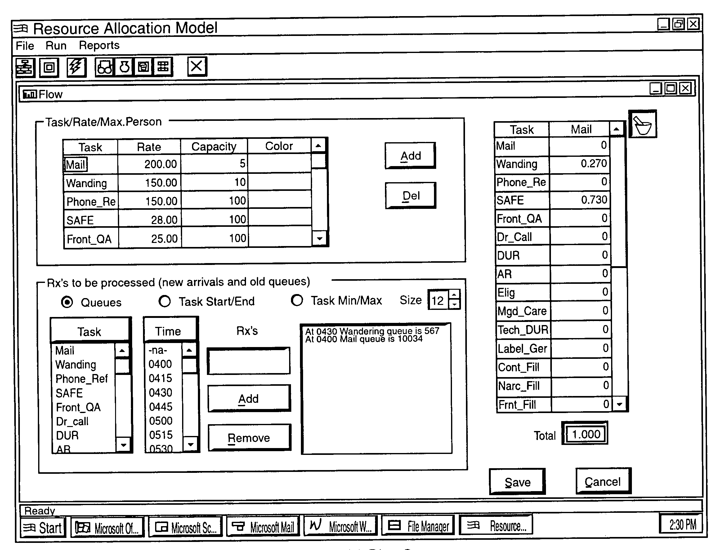 Computer implemented resource allocation model and process to dynamically and optimally schedule an arbitrary number of resources subject to an arbitrary number of constraints in the managed care, health care and/or pharmacy industry