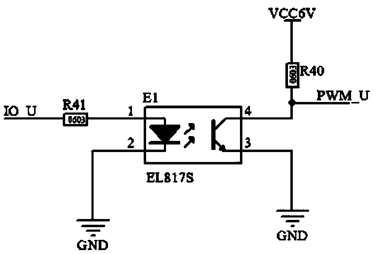 N-MOS and P-MOS permanent magnet synchronous motor driving circuit with hardware protection