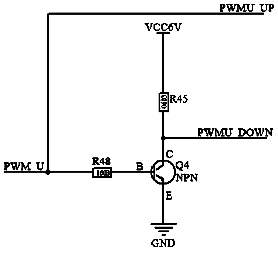 N-MOS and P-MOS permanent magnet synchronous motor driving circuit with hardware protection