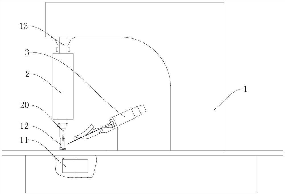 A chain double needle sewing machine