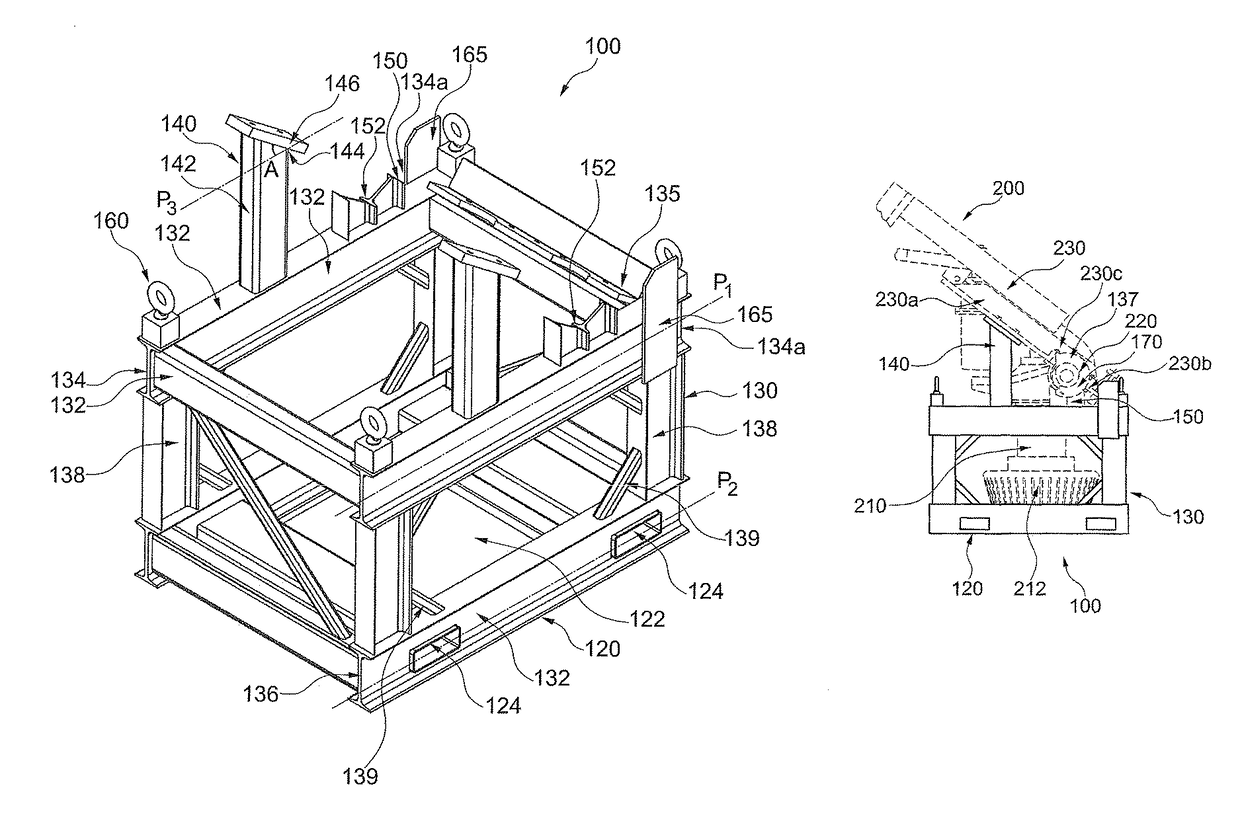 Device and method for transport and storage