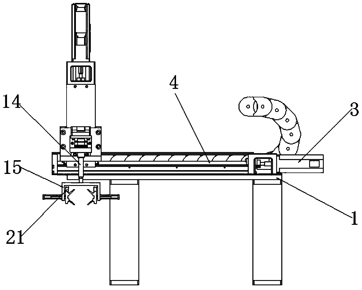 Taking device for processing suit fabric and working method of taking device