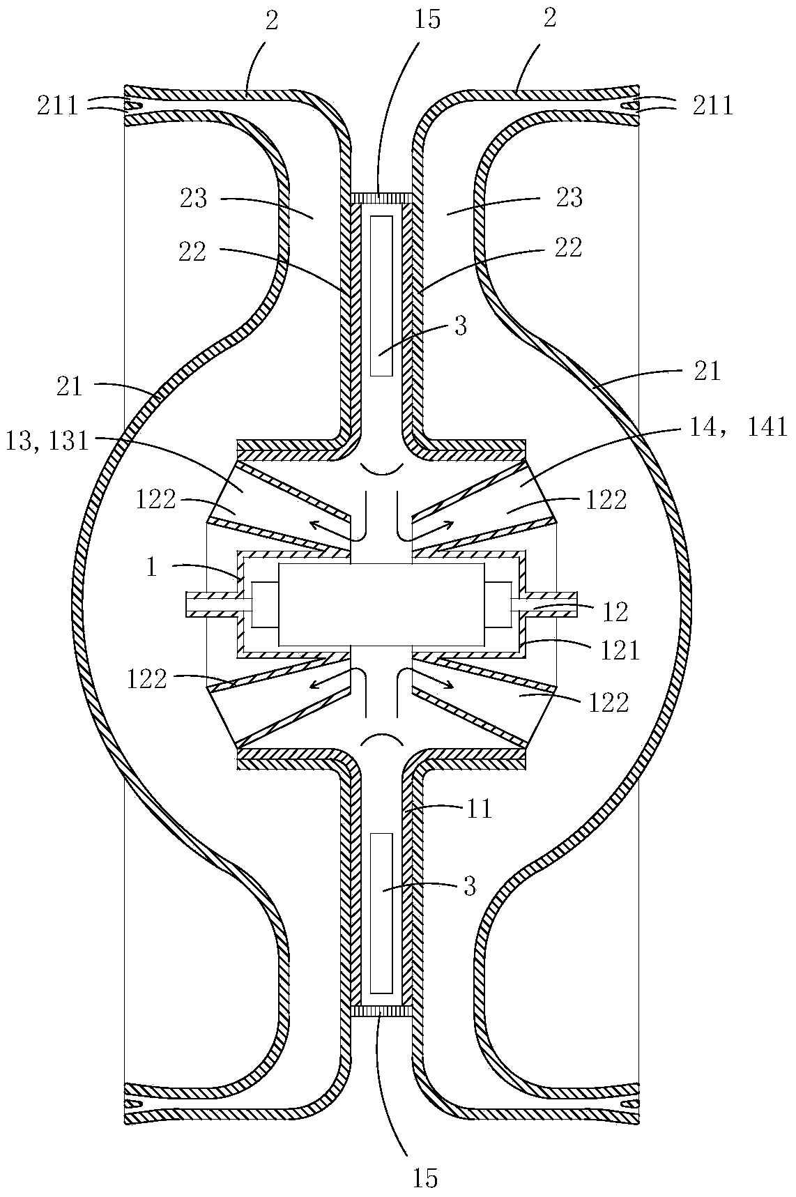 Blade-free double-head fan