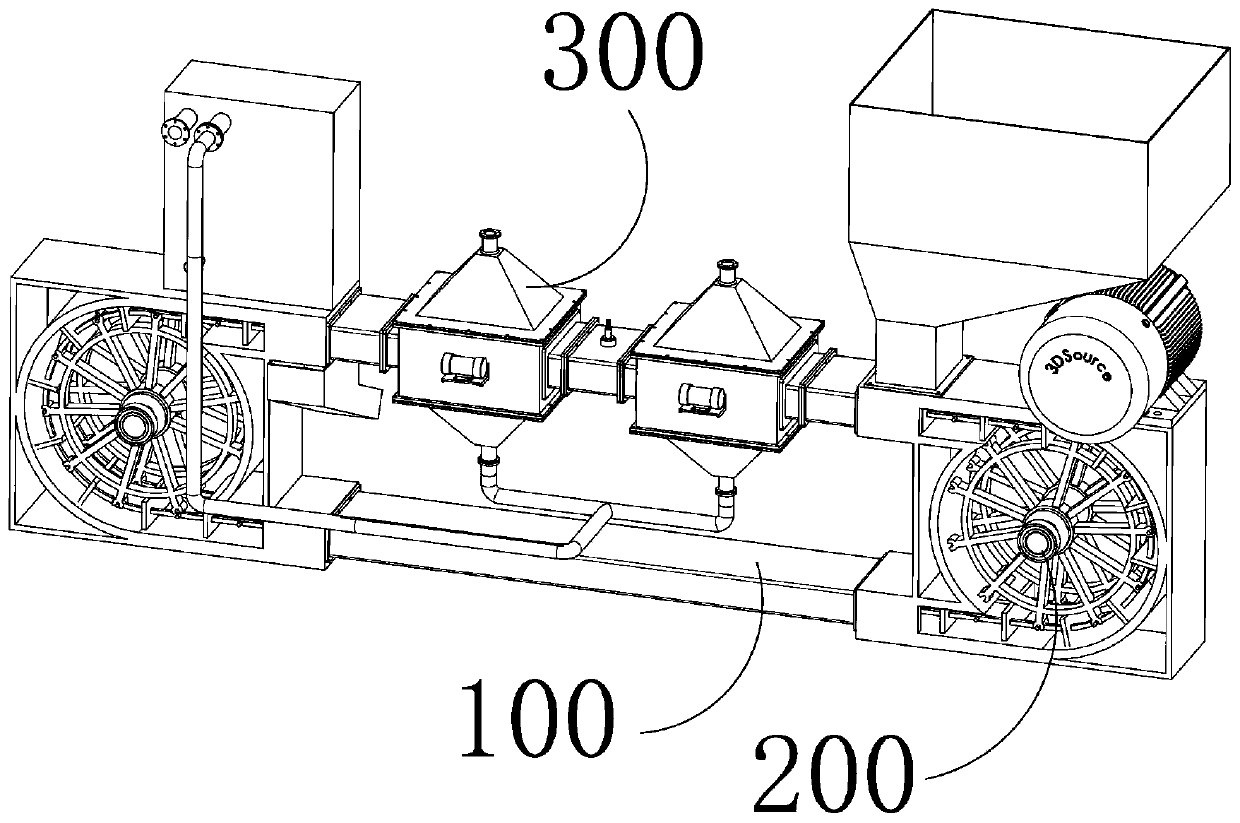 Pipe chained liquor material conveying assembly for brewing scent white wine sauce