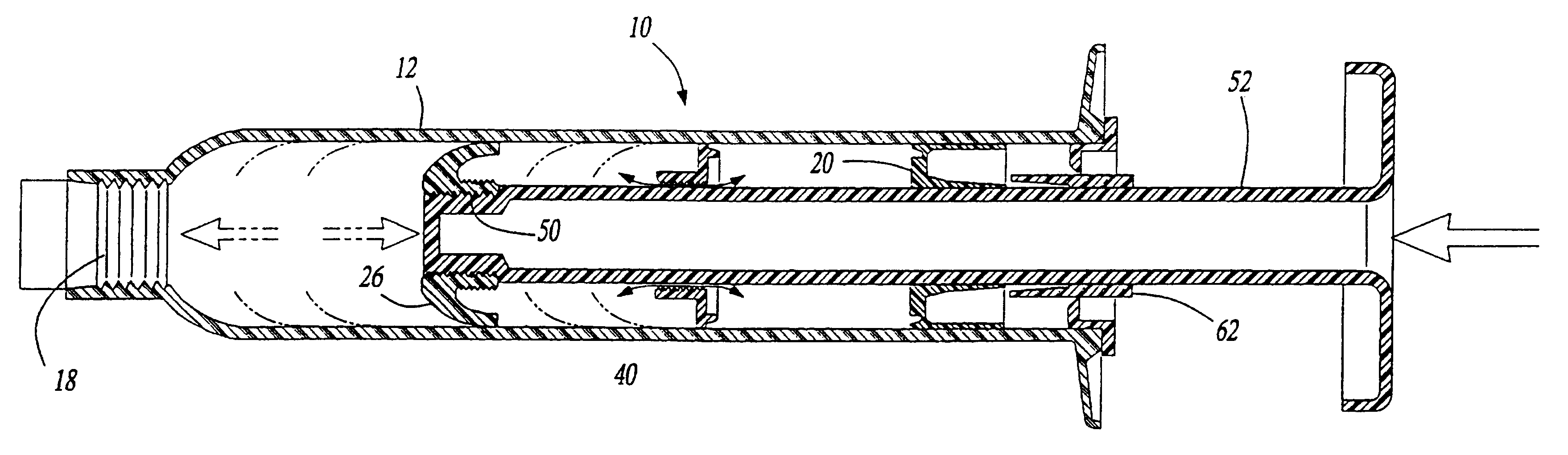 Multiple part manual dispensing syringe