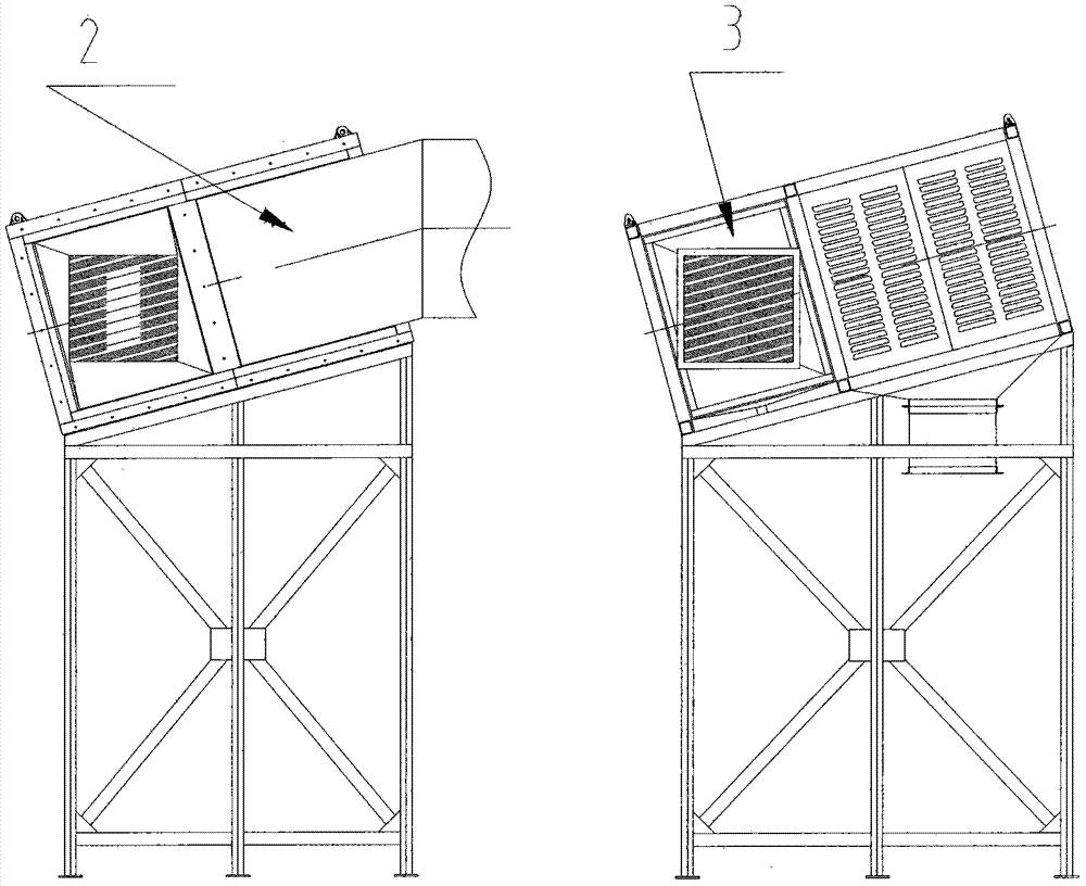 A condensing gas flue gas waste heat recovery device