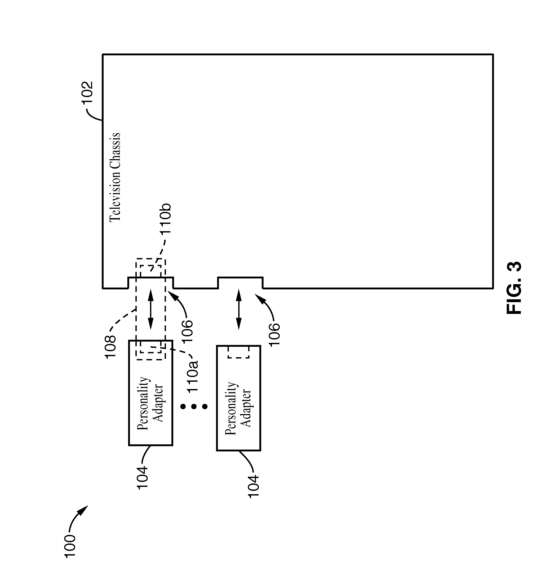 Automatically reconfigurable multimedia system with interchangeable personality adapters