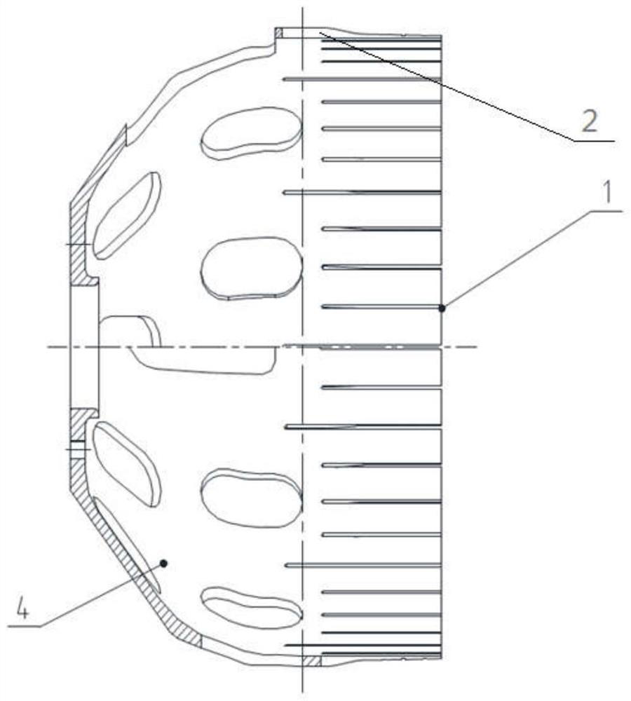 Flexible fastening mounting bottom cover for heavy-load slender winding gas cylinder