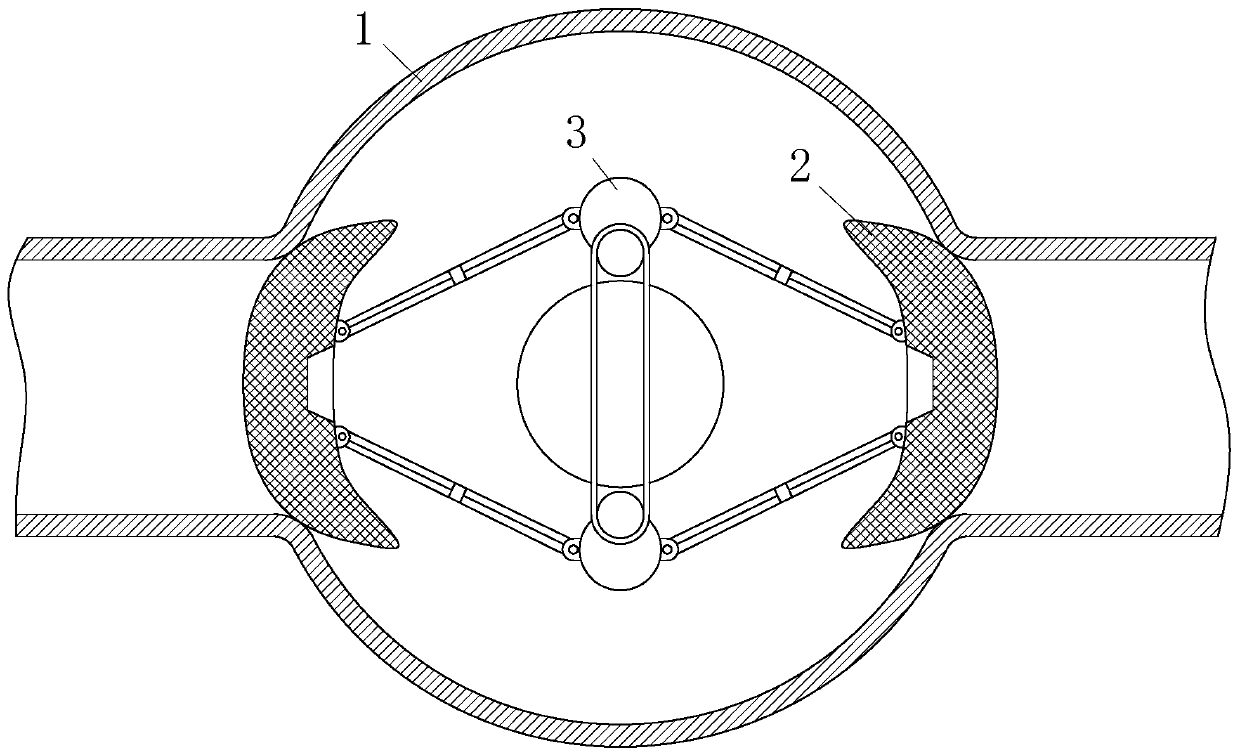 A sealed valve for circulation of solid-liquid mixture