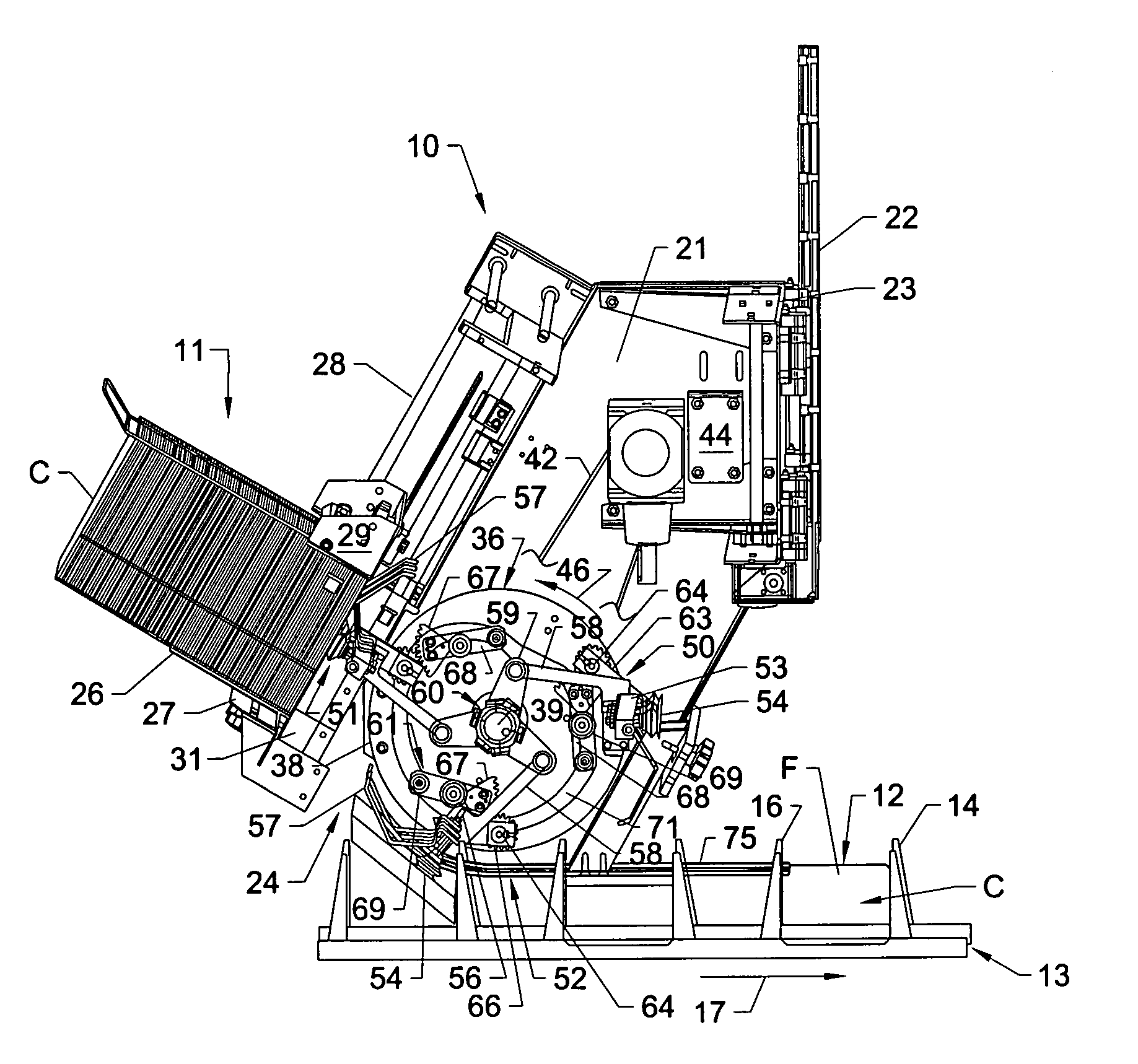 Rotary carton feeder