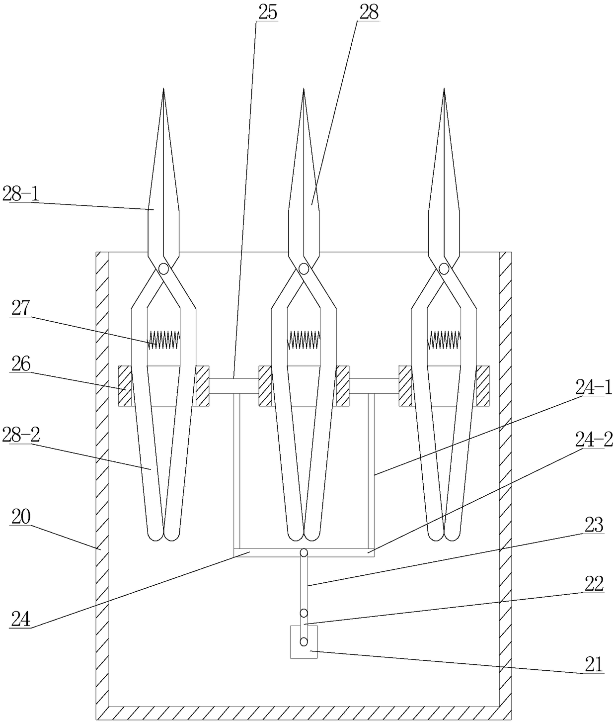 Rope-laying mechanical arm used for straw plate production system