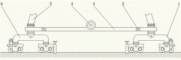 Bottom trolley structure of large-sized gantry crane