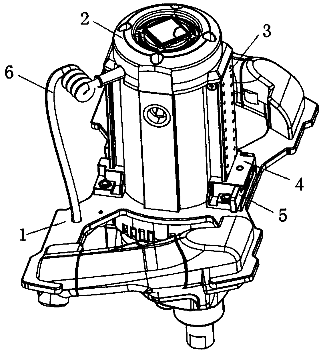 Agitator capable of lifting and dropping operating handle