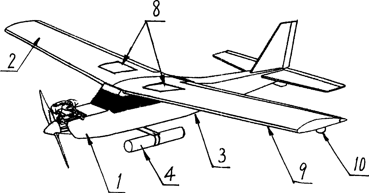 Drone for artificially influenzing weather and its spreading method