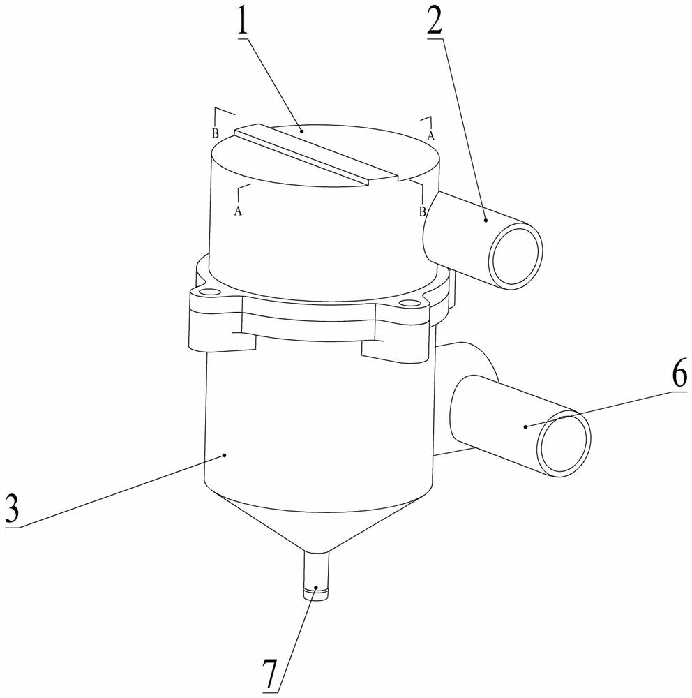 Drum-type efficient diesel engine oil-gas separator