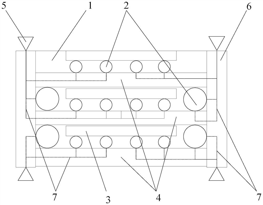 Self-repairing method for phased-array antenna microsystem integrated packaging structure