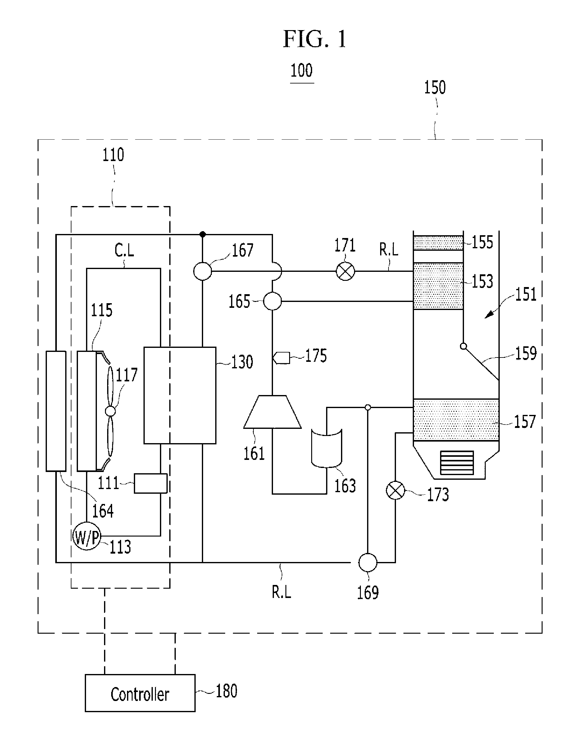 Heat pump system for vehicle