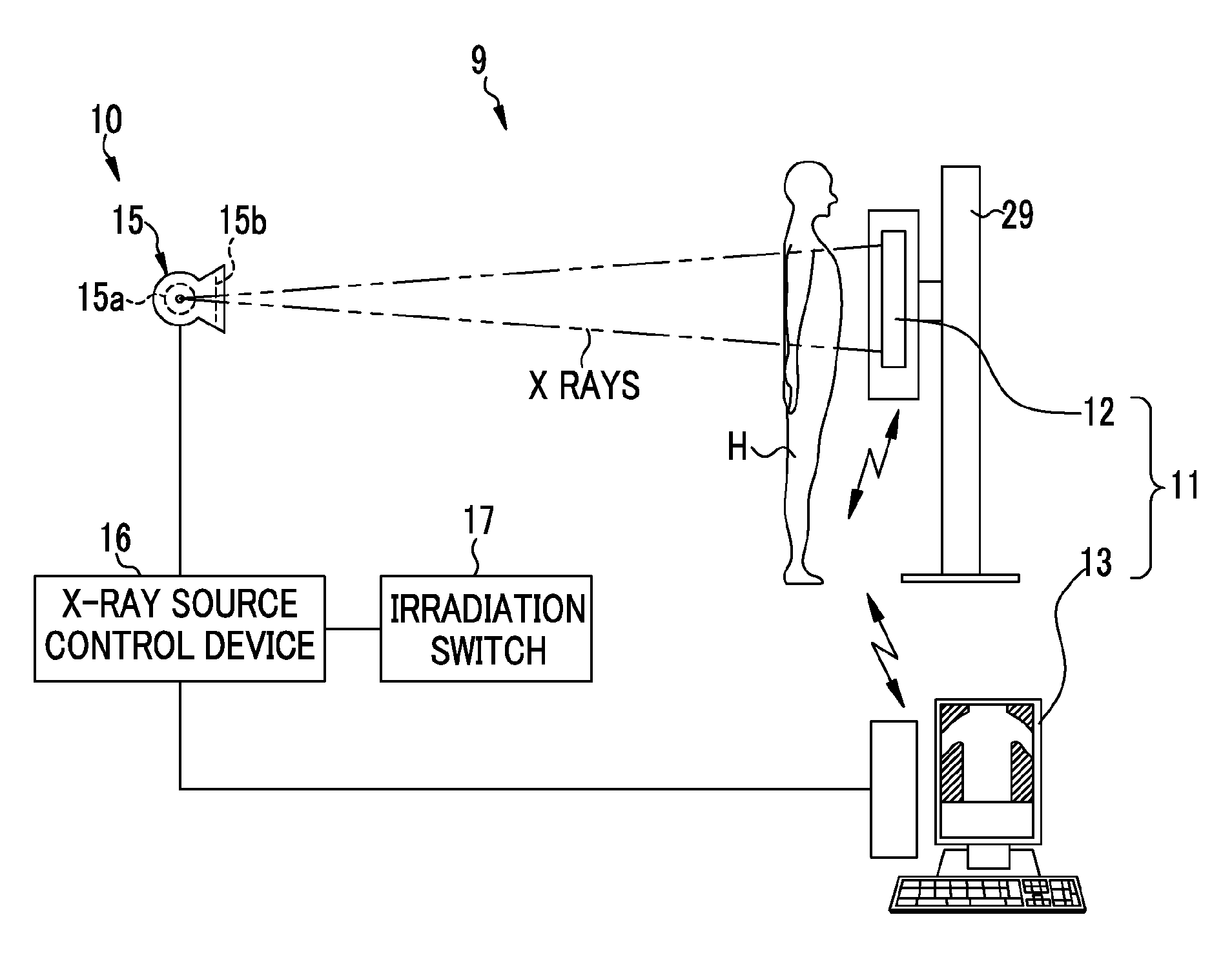 Radiographic device, radiographic system, control method and recording medium for radiographic device