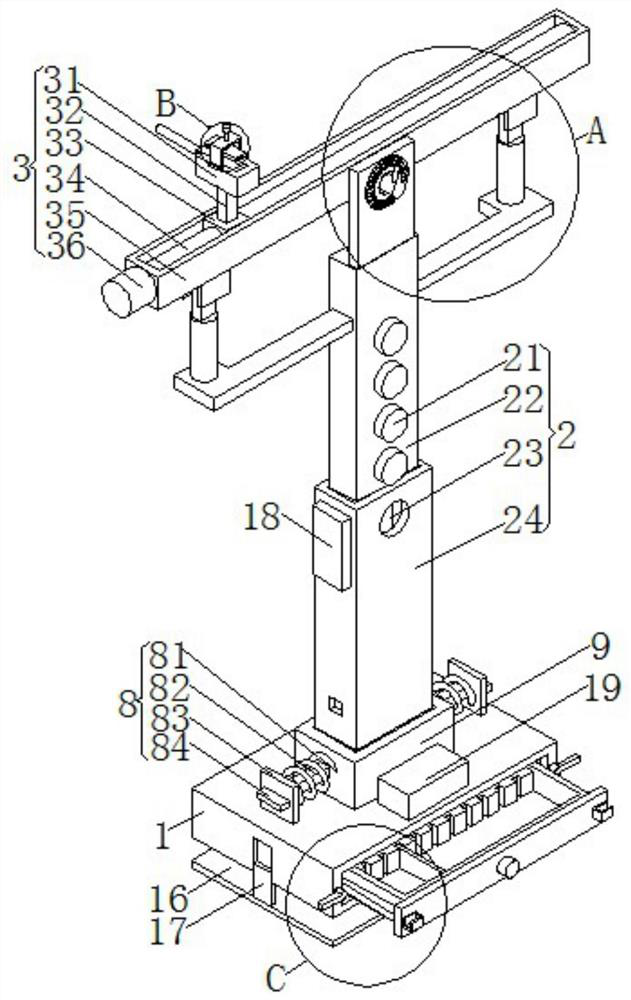 Water and electricity installation auxiliary line drawing device