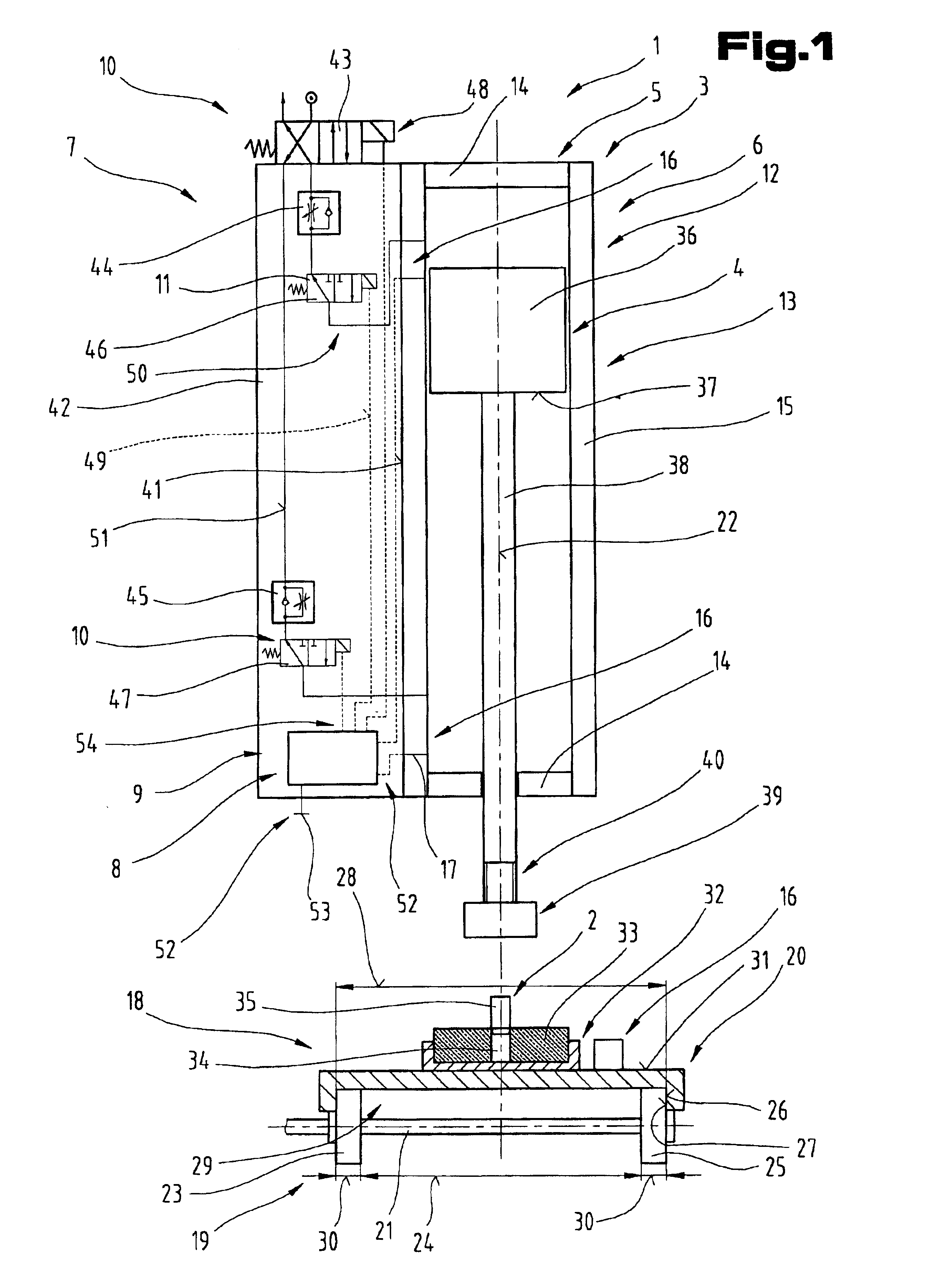 Displacement unit