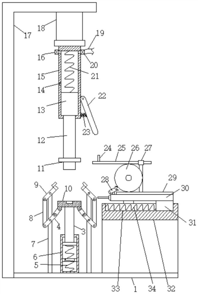 Part machining device for automobile gear shaft pin hole and using method of part machining device