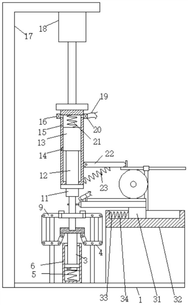 Part machining device for automobile gear shaft pin hole and using method of part machining device