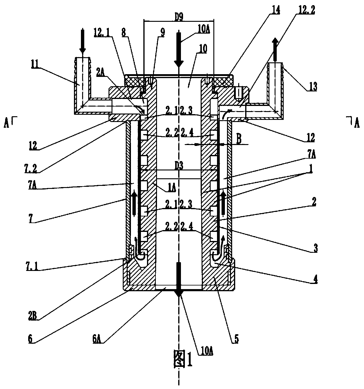 Water-cooled anode of plasma generator