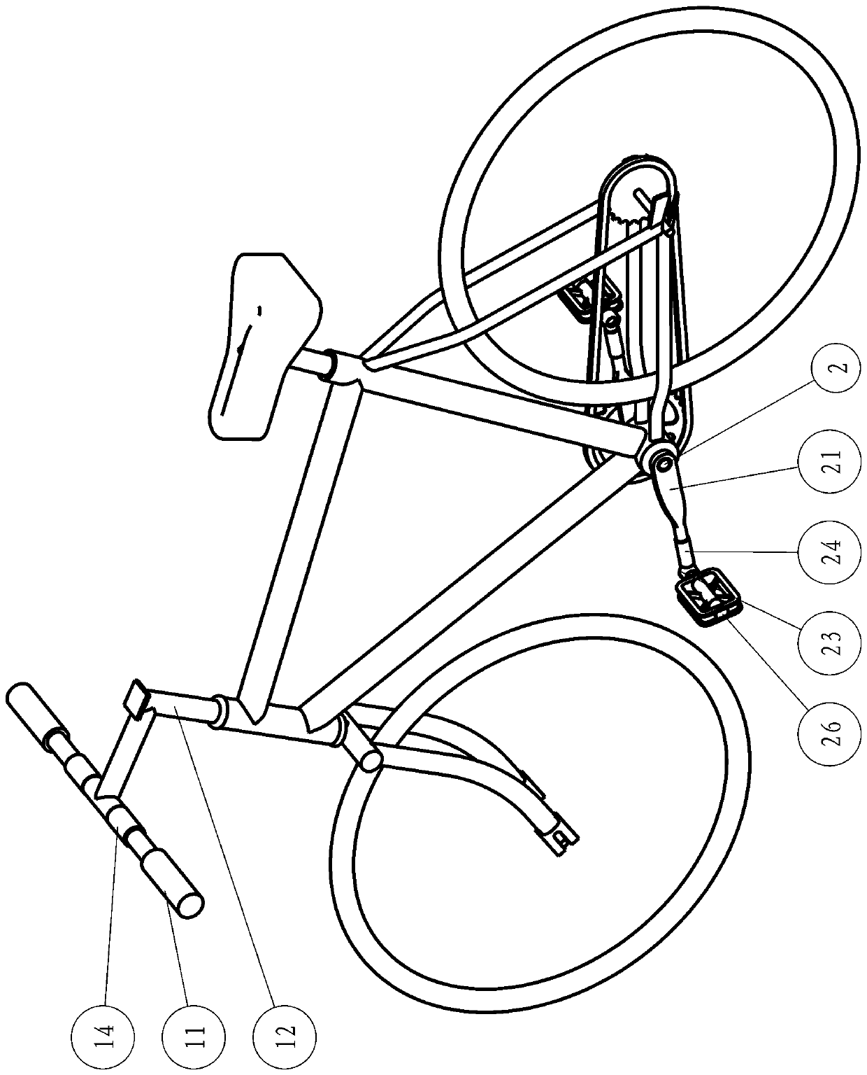 Bicycle capable of being flatly stored