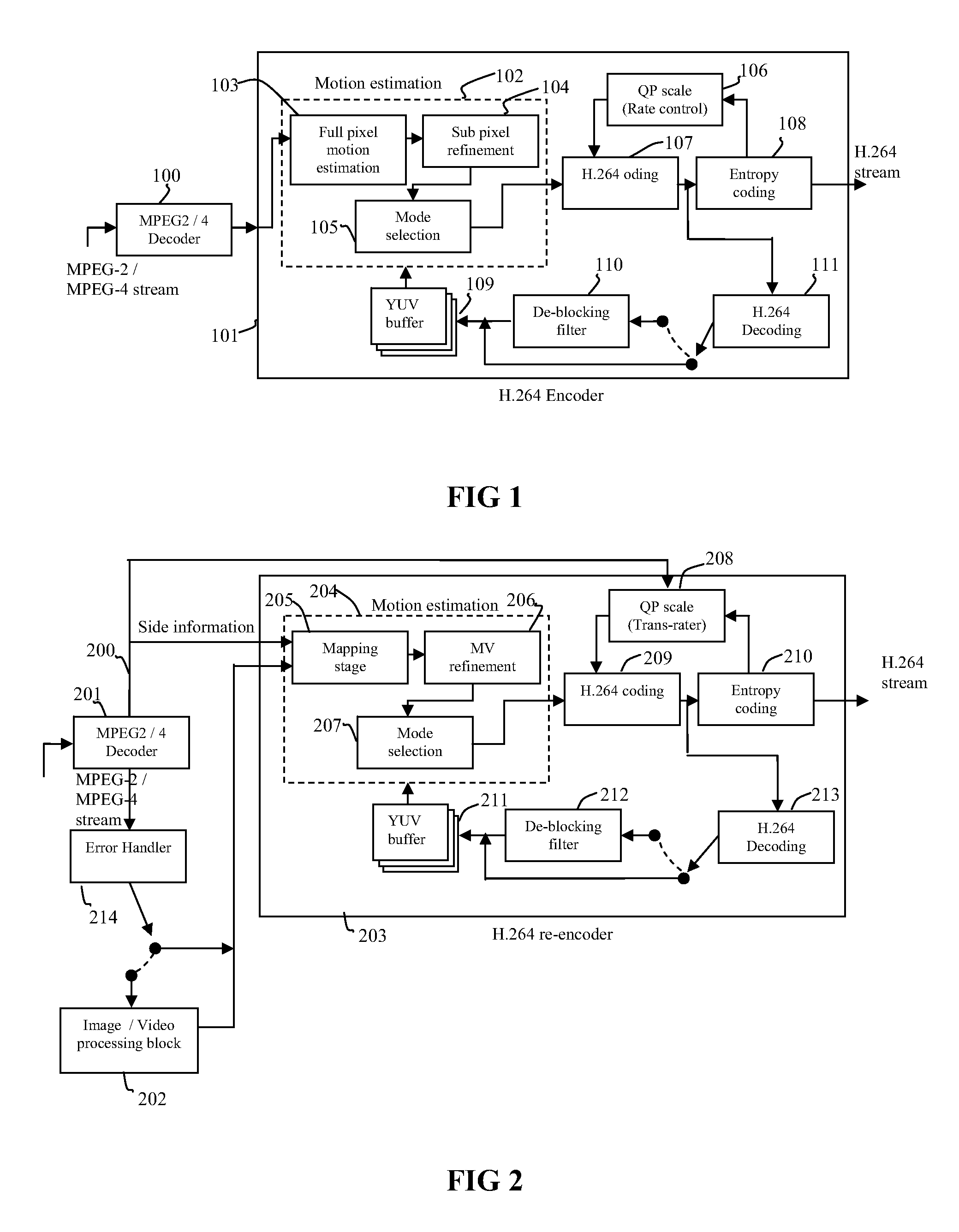 A technique for transcoding mpeg-2 / mpeg-4 bitstream to h.264 bitstream