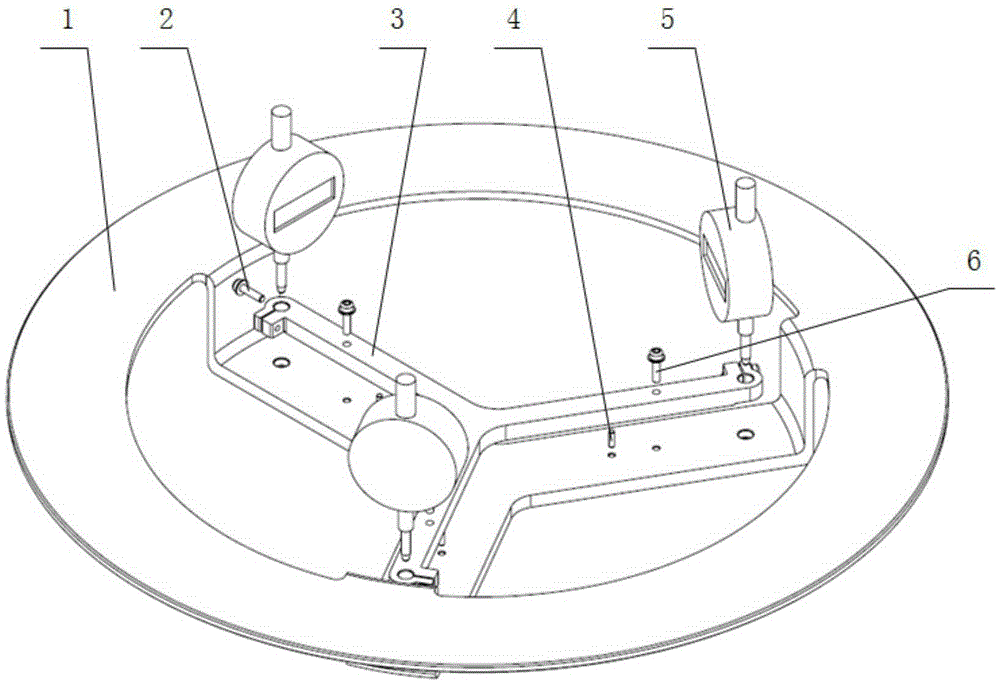 Heating plate horizontal measurement tool structure and measurement method