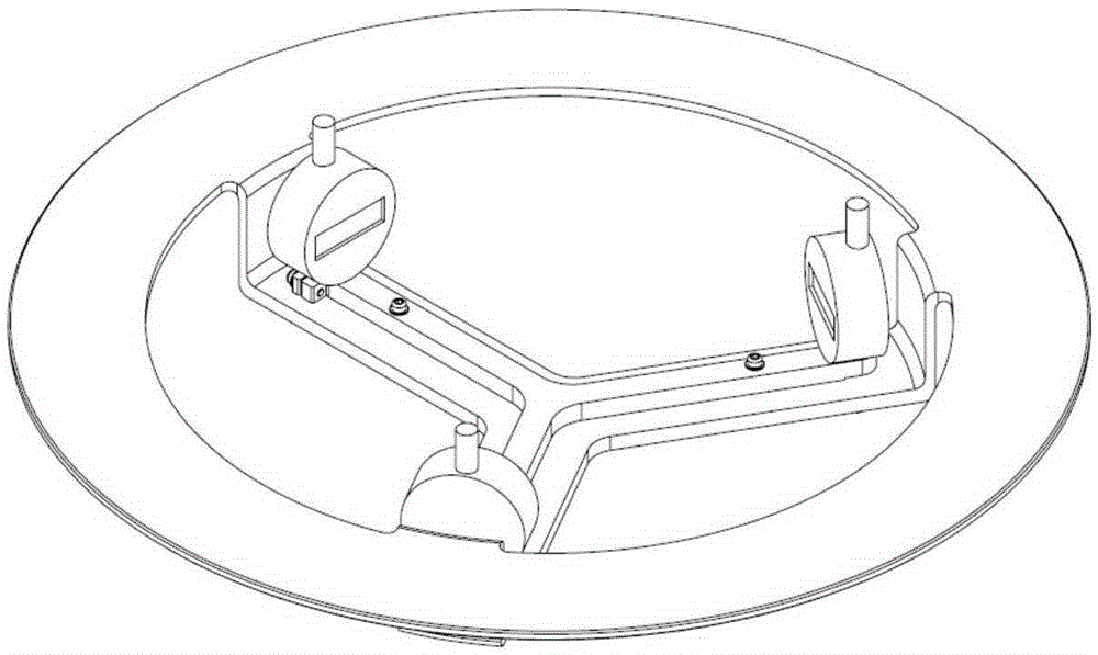 Heating plate horizontal measurement tool structure and measurement method