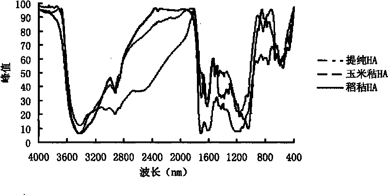 Hydrolysis process for preparing humic acid (HA) from corn straw