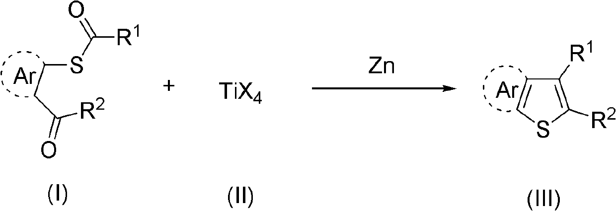 Synthesis method of aryl thiophthene derivative