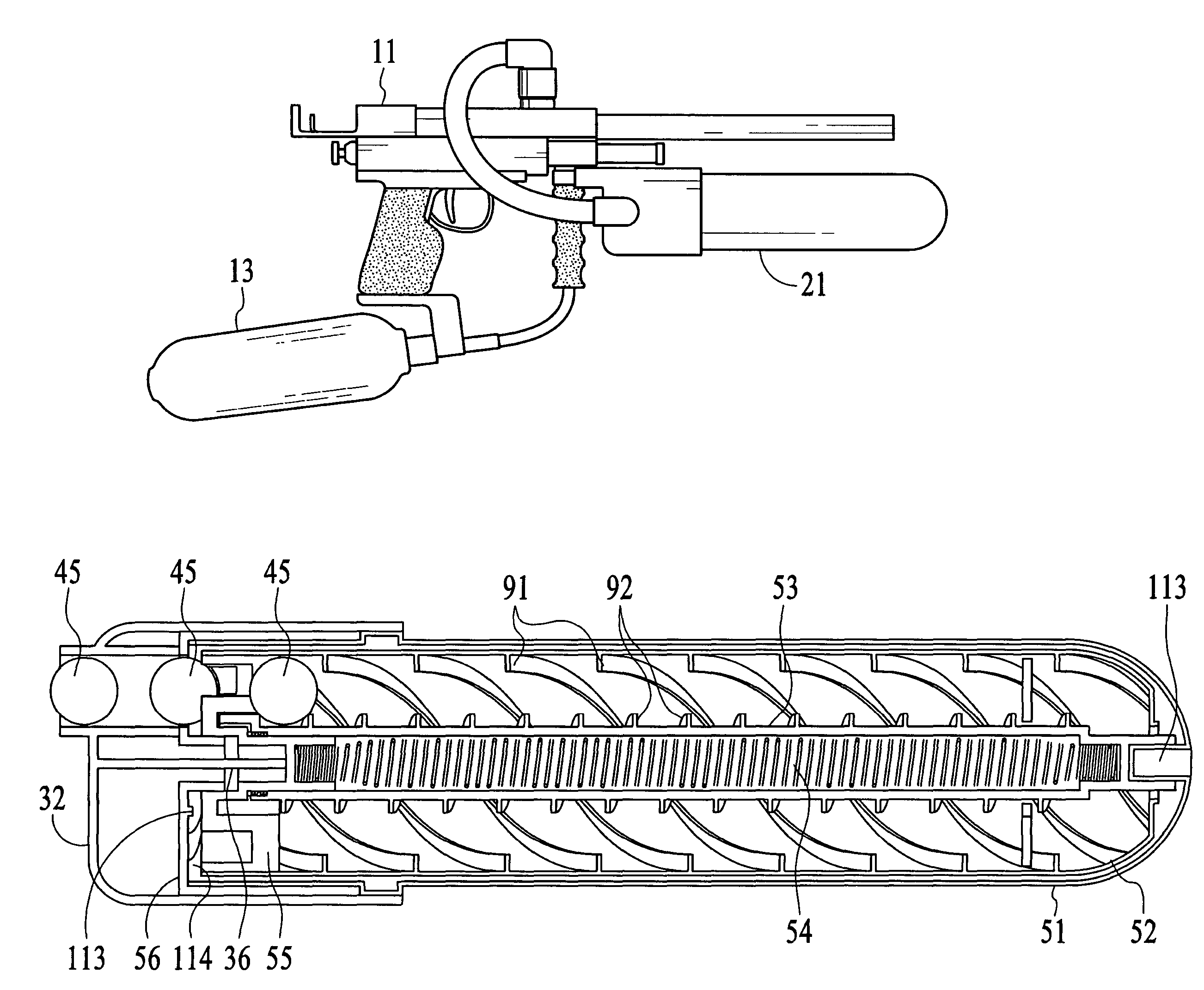 Multiple column helical feeder