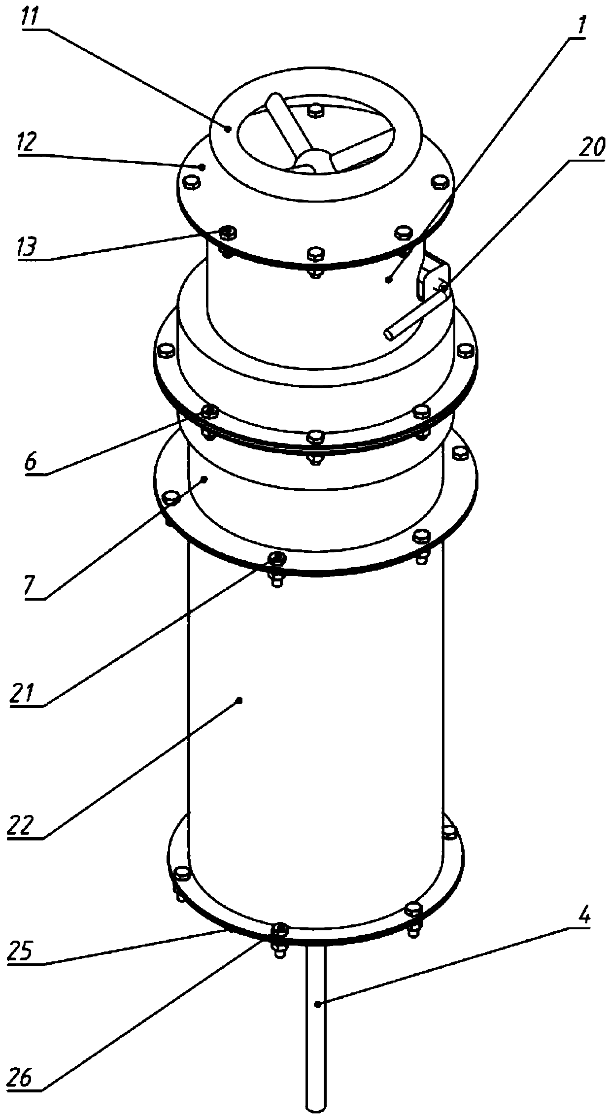 Direct-drive type disc spring energy storage and return type linear-motion quick shut-off performing mechanism