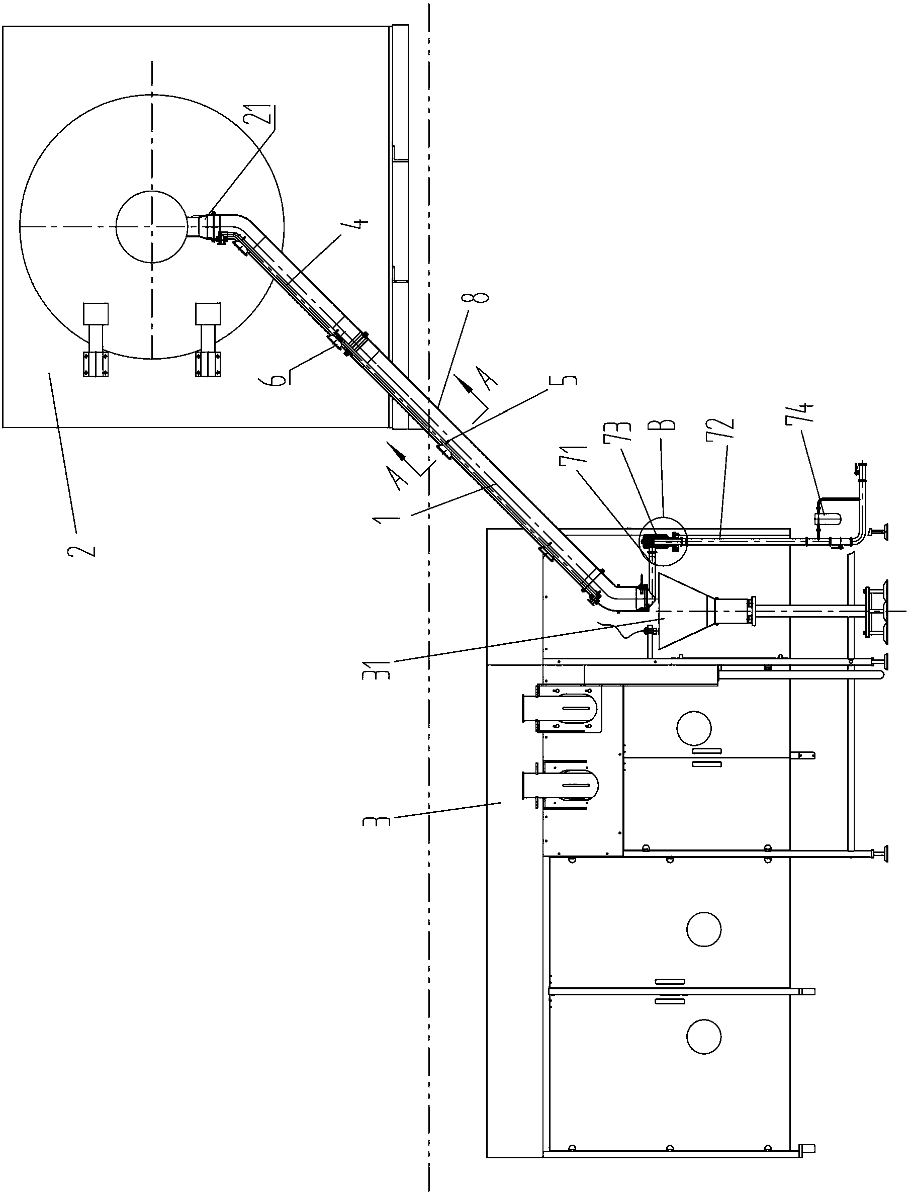 Rubber plug conveying system used between rubber plug cleaning machine and filling and plugging machine