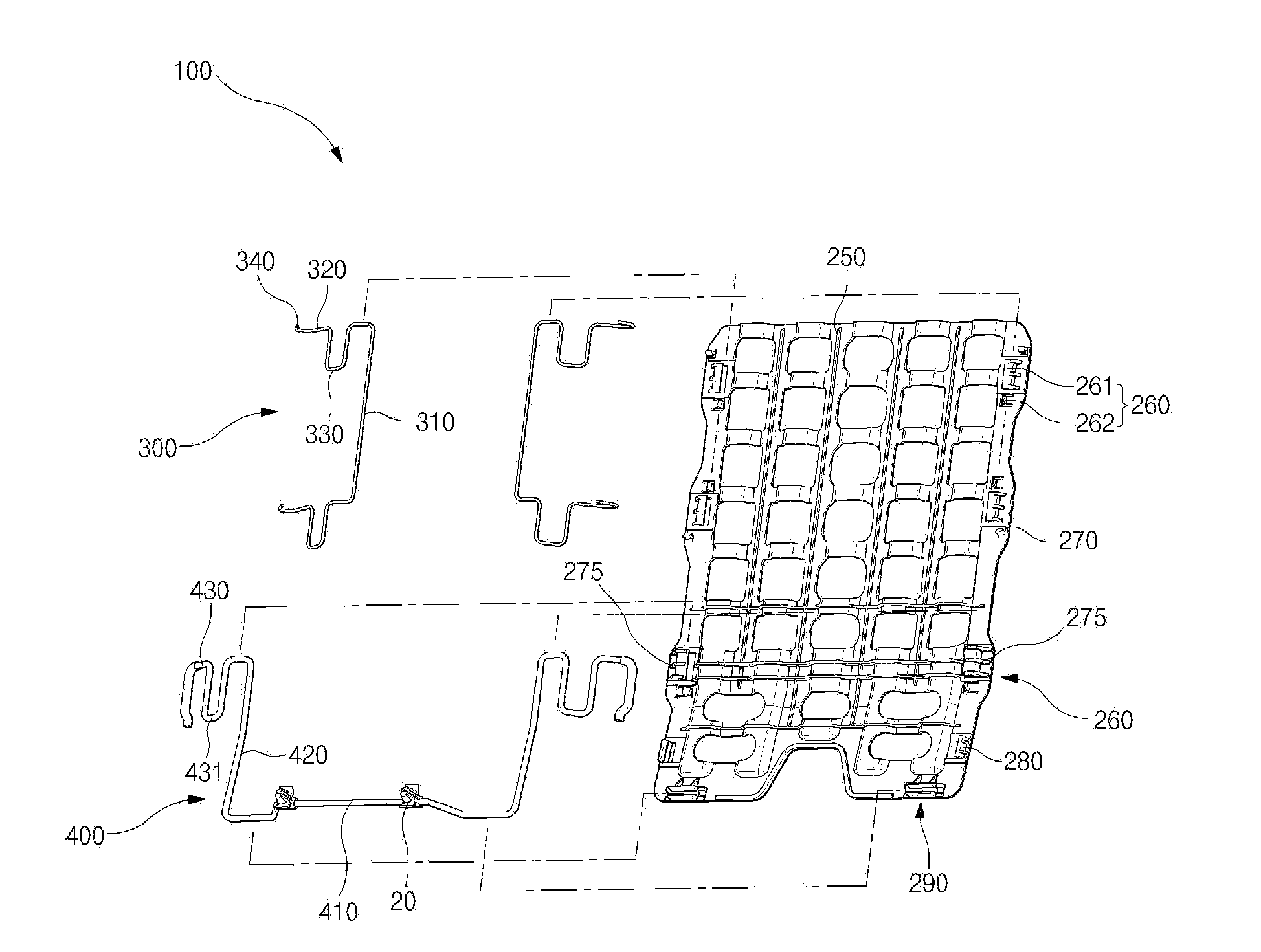 Suspension assembly of vehicle seat