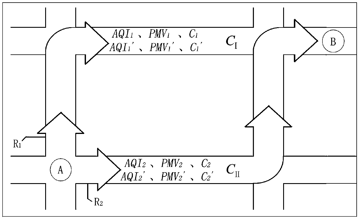 Method for providing navigation path according to human body comfort degree