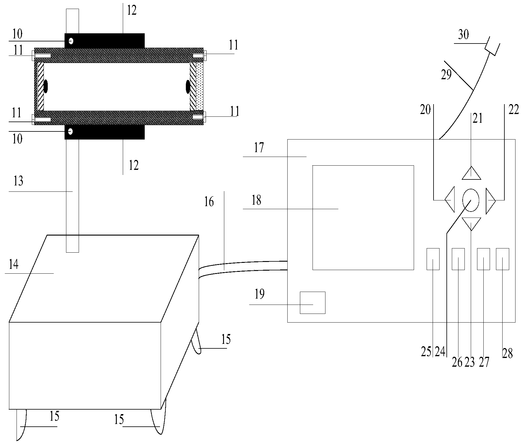 Automatic thermal conductivity coefficient measurement equipment based on thermoelectric semiconductor