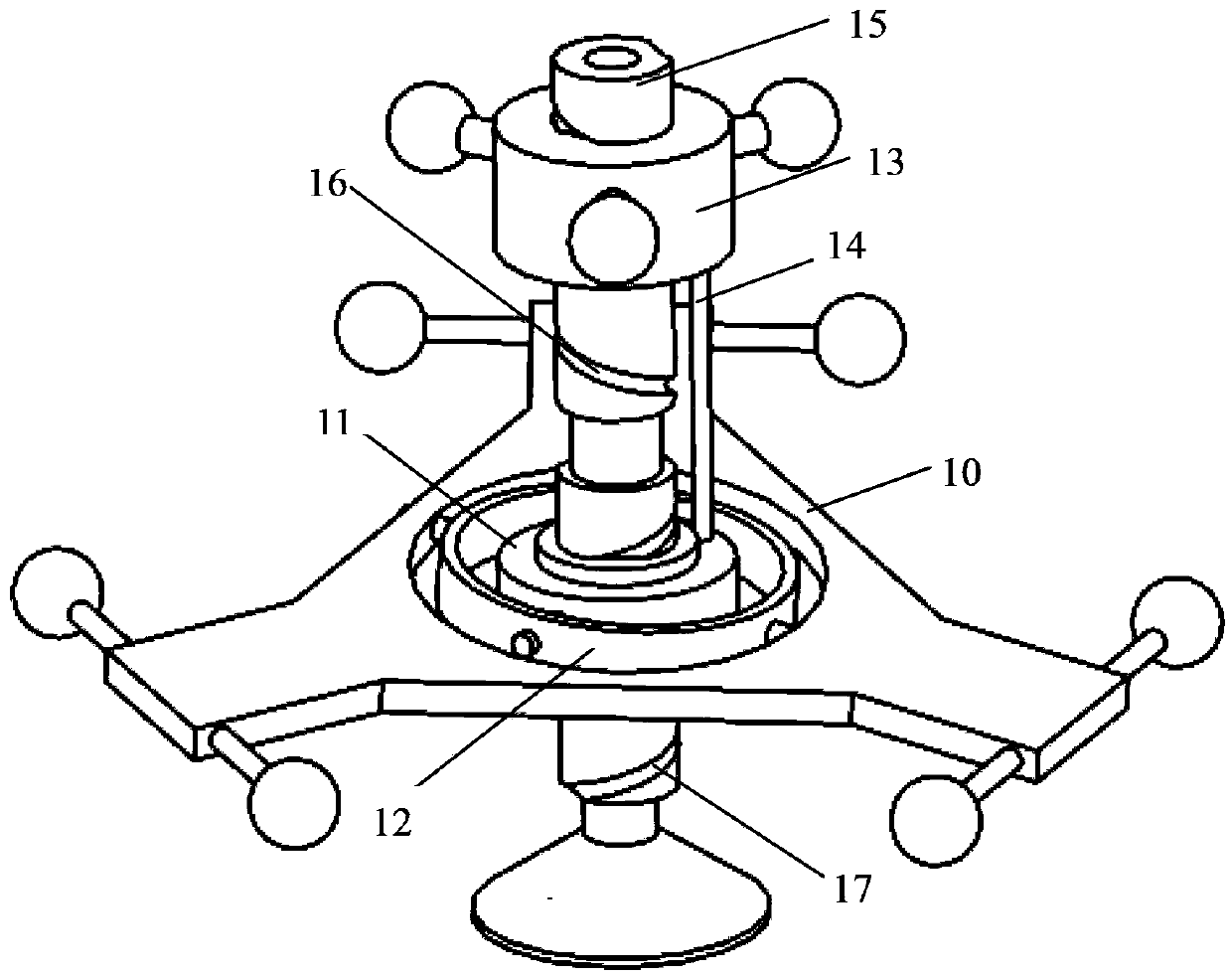 Parallel mechanism capable of realizing three-dimensional translation and three-dimensional rotation