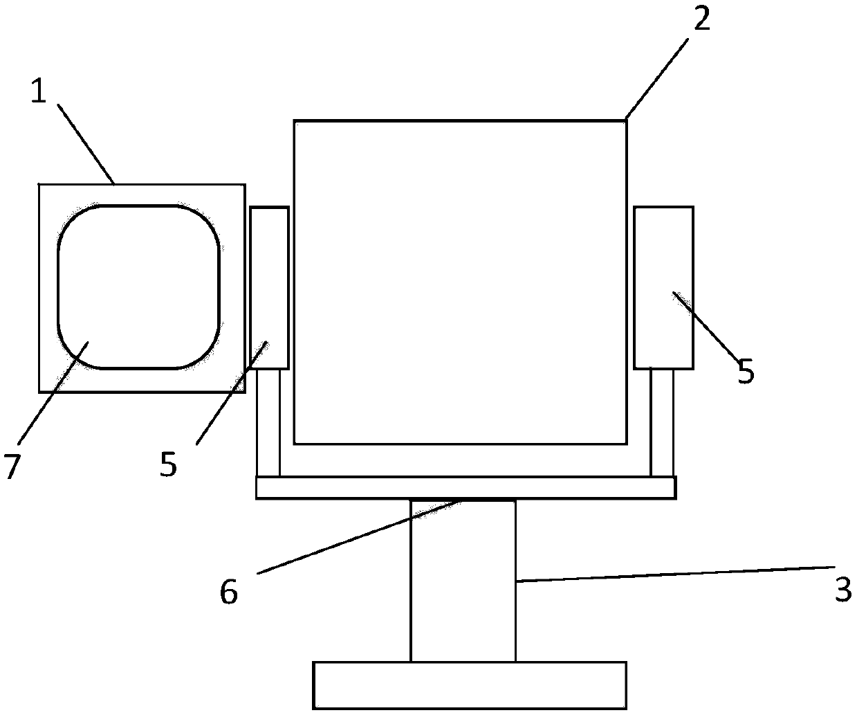 Photoelectric millimeter wave three-coordinate searching and tracking device and method