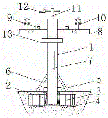 Cable fixing device applied to electric power industry