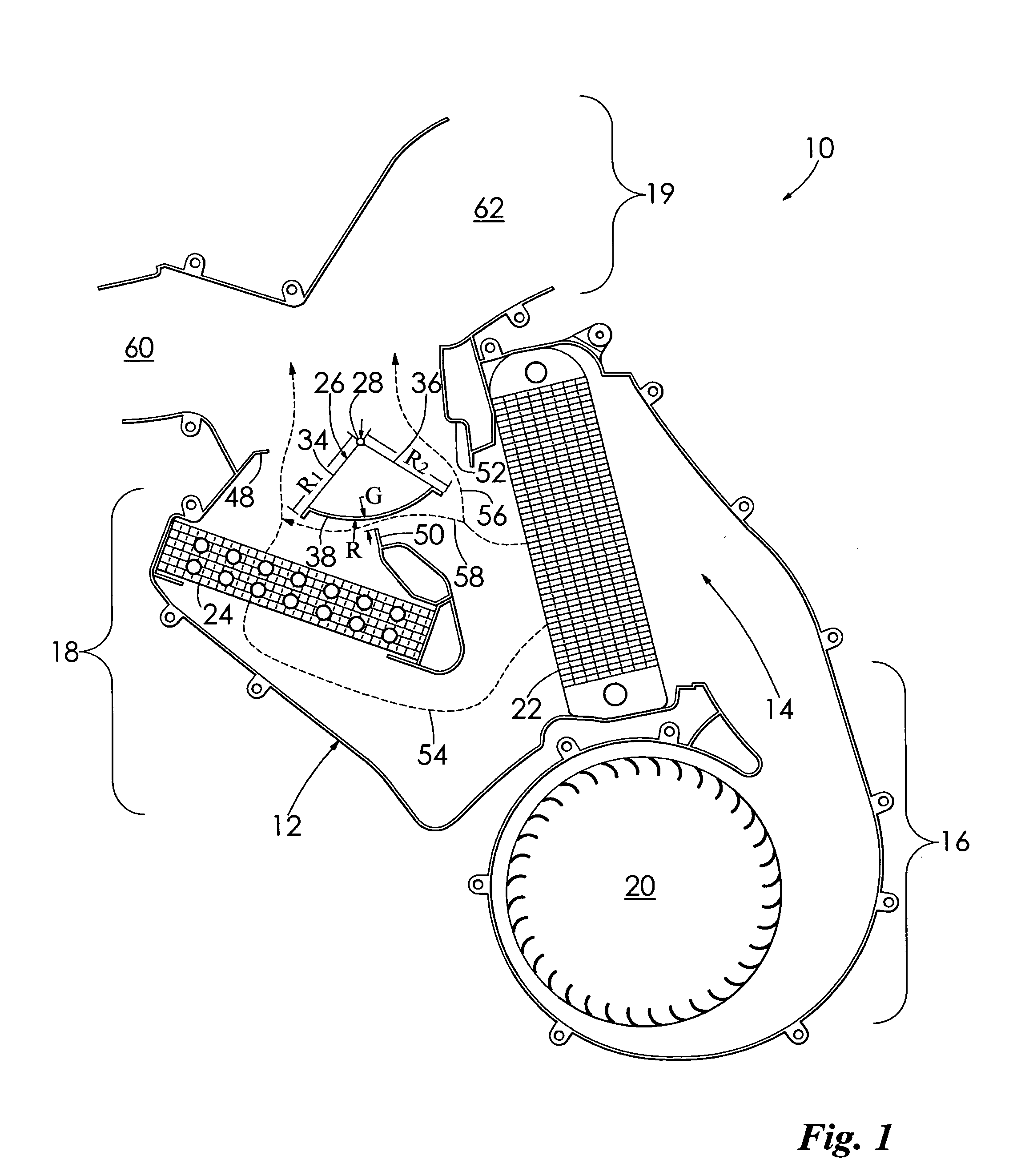 Temperature door for a vehicle and heating, ventilation, and air conditioning system