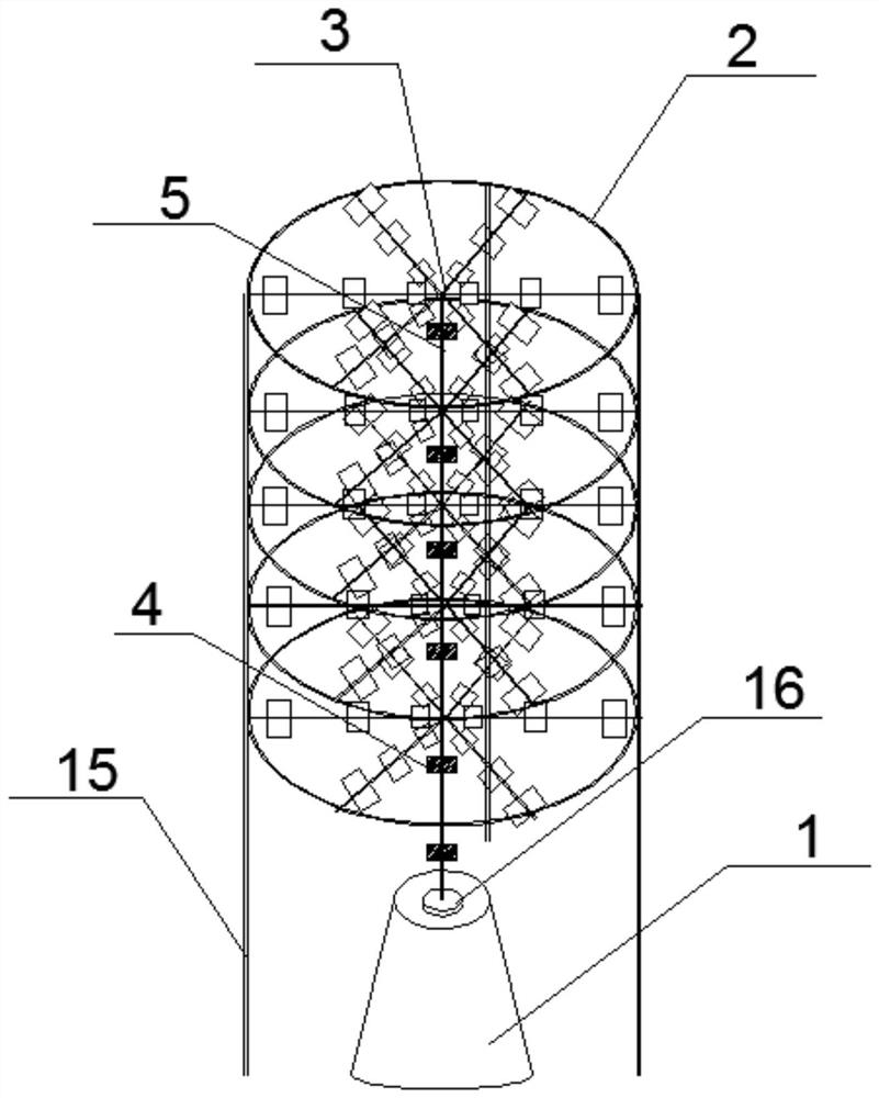 Slide rail type multi-level vertical wind power generation device