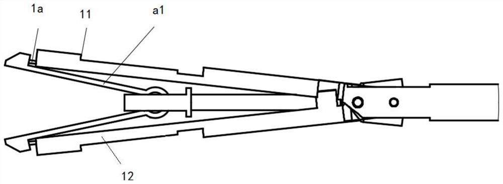 Forceps holder system based on elastic metal