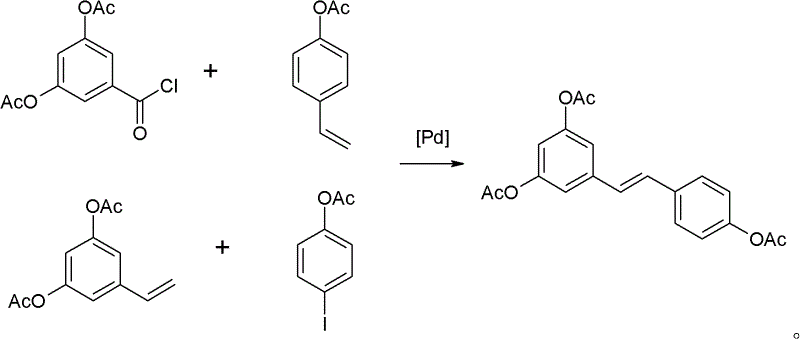 Process for synthesizing trimethoxyphenyl stilbene