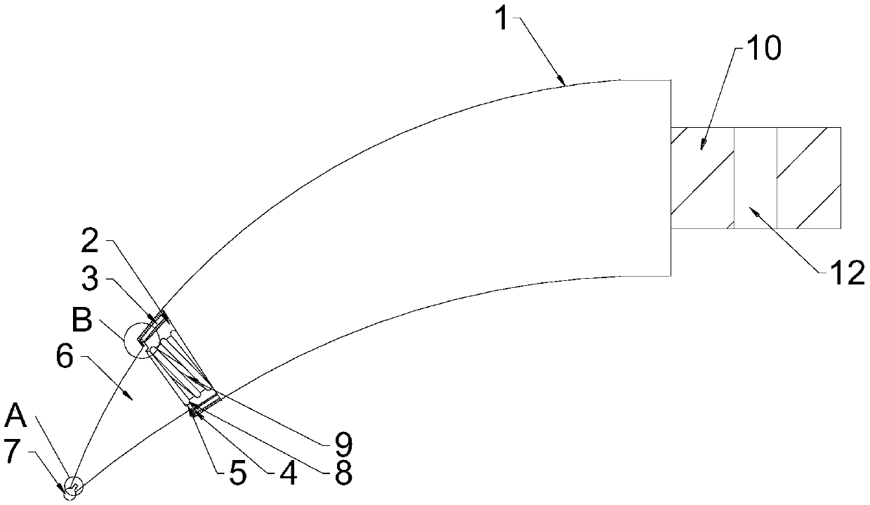 Discharger impeller blade