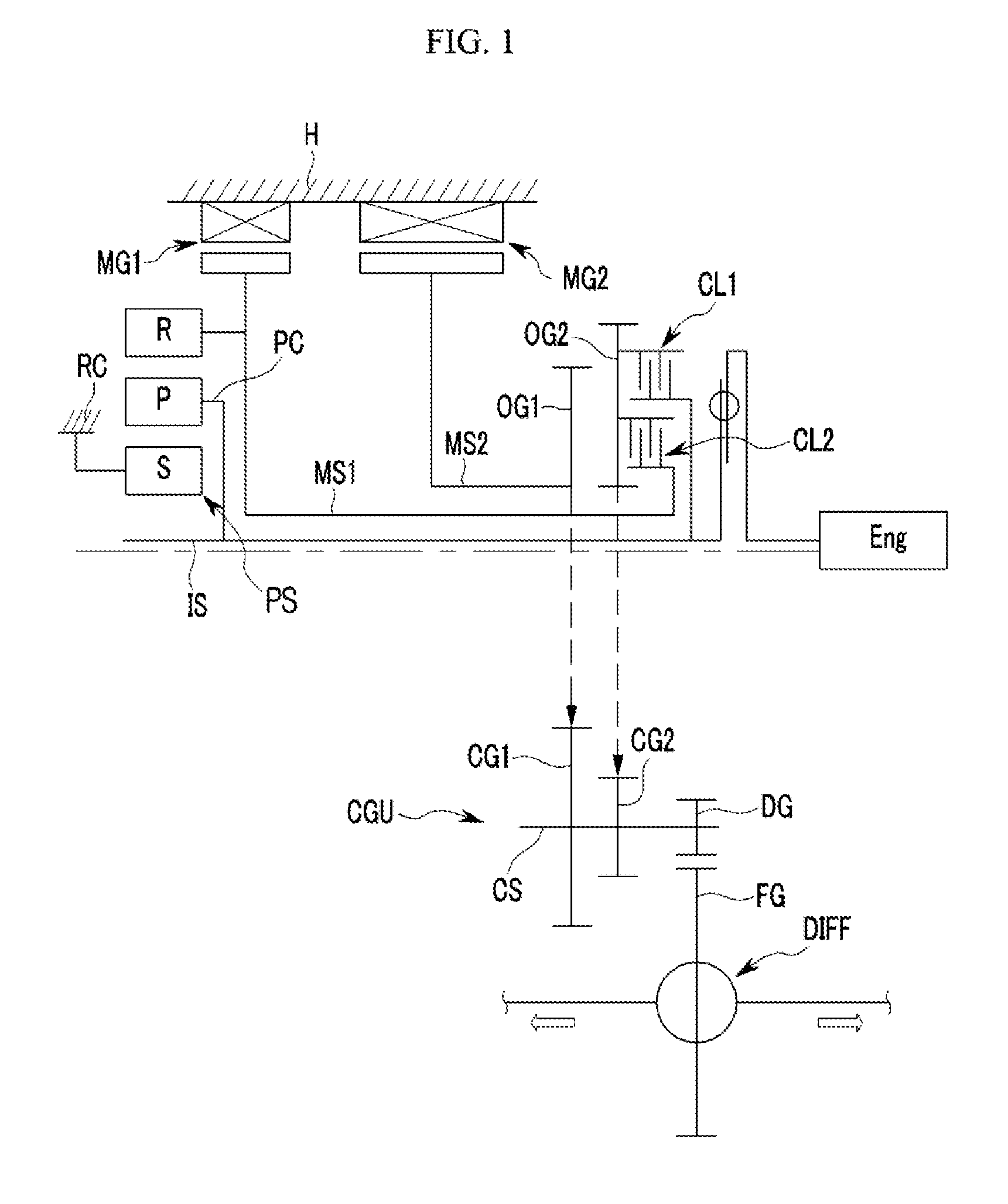 Transmission system of hybrid electric vehicle