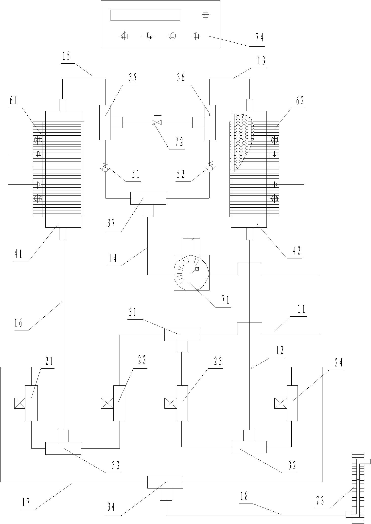 Gas drying system and method